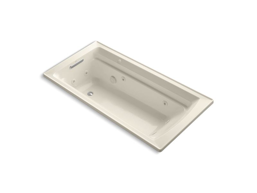 Archer® 72" x 36" drop-in whirlpool, Almond