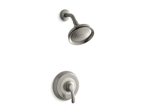 Fairfax® Rite-Temp® shower valve trim with lever handle and 2.5 gpm showerhead, Vibrant Brushed Nickel
