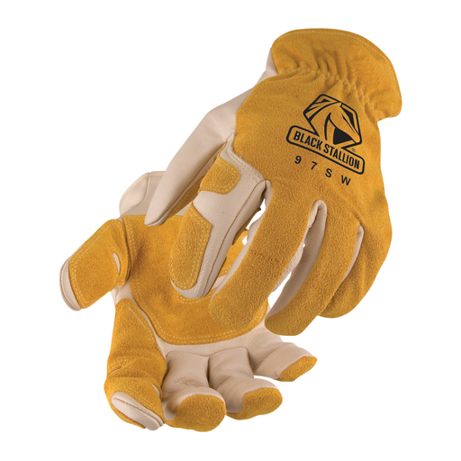 Versatile Grain Cowhide Palm Drivers Glove with Reinforced Palm