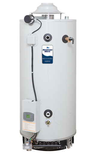 100 Gallon Commercial Gas (Liquid Propane) Atmospheric Vent Water Heater with Flue Damper and Electronic Ignition, 3-Year Tank Warranty, 199999 BTU/Hr