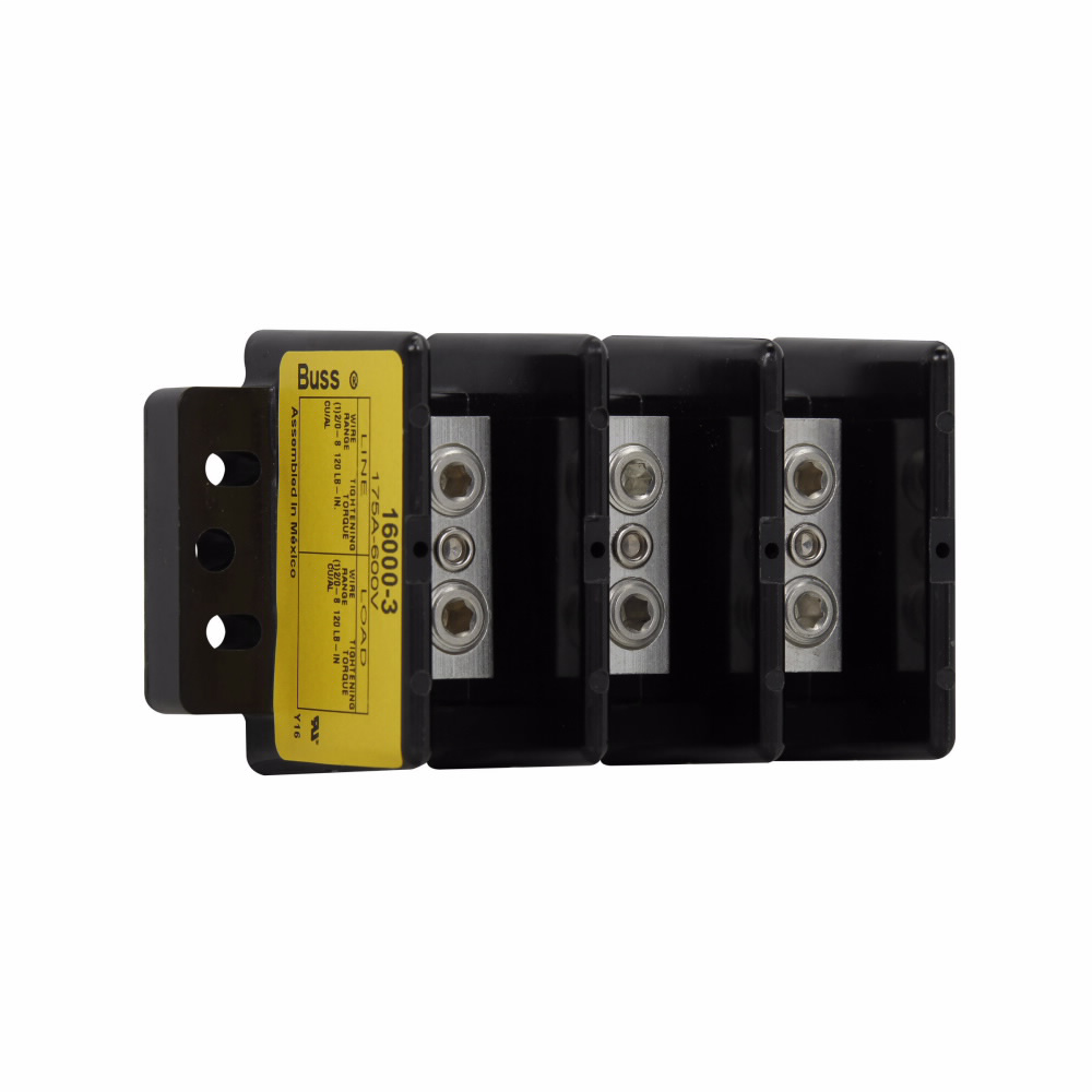 Bussmann Series 160003 3Pole 8 to 2/0 AWG Thermoplastic Splicer Power