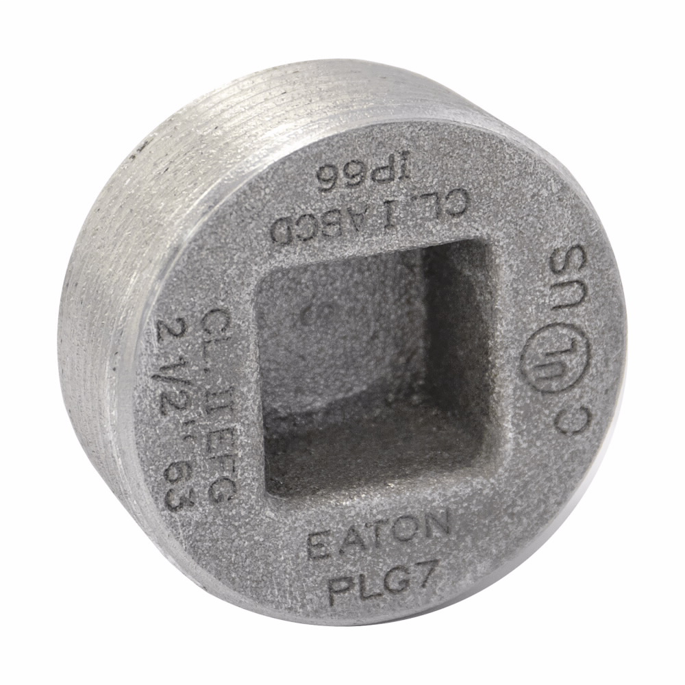 Crouse-Hinds Series PLG10 SA 4 Inch Gray Copper Free Aluminum Recessed Head Conduit Plug Crouse-Hinds Series PLG10 SA 4 Inch Gray Copper Free Aluminum Recessed Head Conduit Plug