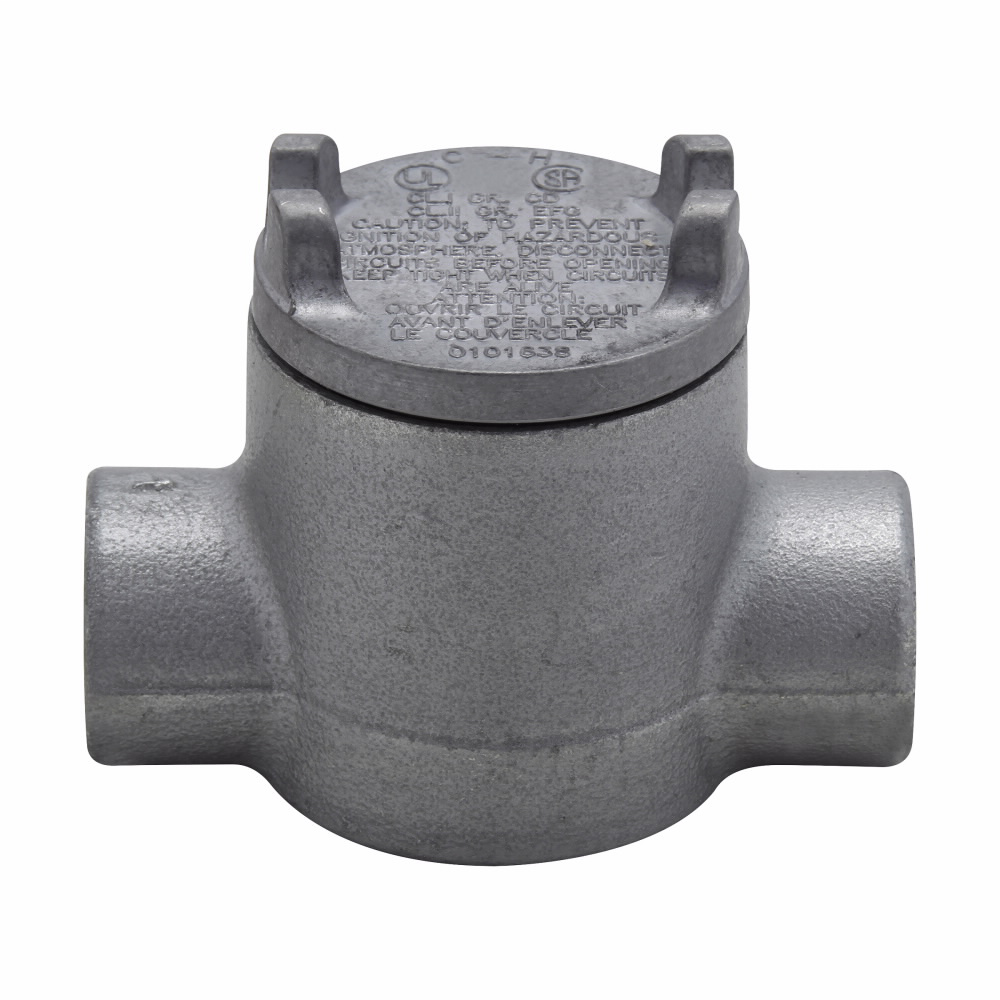 Crouse-Hinds Series GUAC16 SA 1/2 Inch Hub 3 Inch Cover Opening Copper Free Aluminum Conduit Outlet Box with Cover Crouse-Hinds Series GUAC16 SA 1/2 Inch Hub 3 Inch Cover Opening Copper Free Aluminum Conduit Outlet Box with Cover