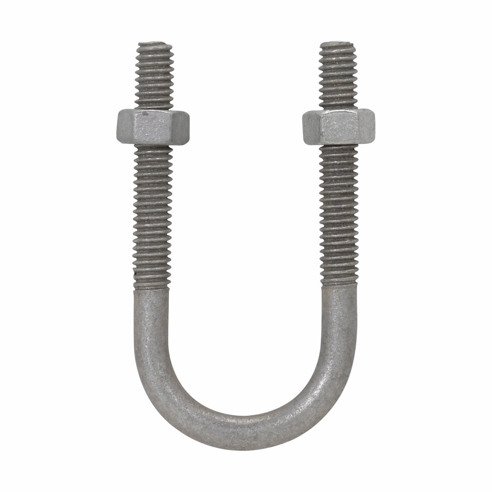 Crouse-Hinds Series UBM150HD 1-1/2 Inch Electrogalvanized Iron Heavy Duty Rigid Conduit U-Bolt with Hex Nut Crouse-Hinds Series UBM150HD 1-1/2 Inch Electrogalvanized Iron Heavy Duty Rigid Conduit U-Bolt with Hex Nut