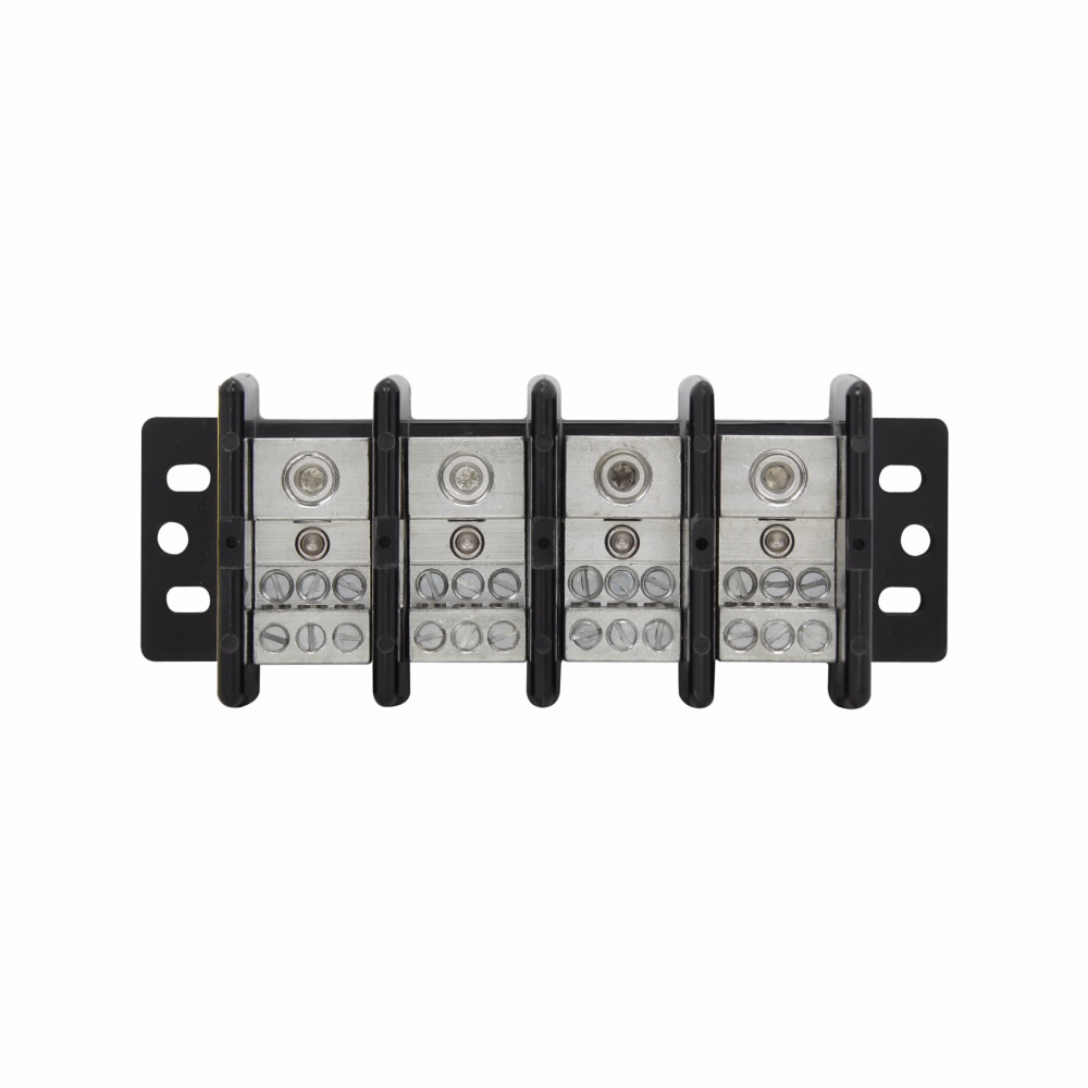 Product image for Bussmann 16021-4 175amp Power Distribution Block, 4-Pole, 600Vac/600Vdc, SCCR 10kA, Molded Thermoplastic, Black