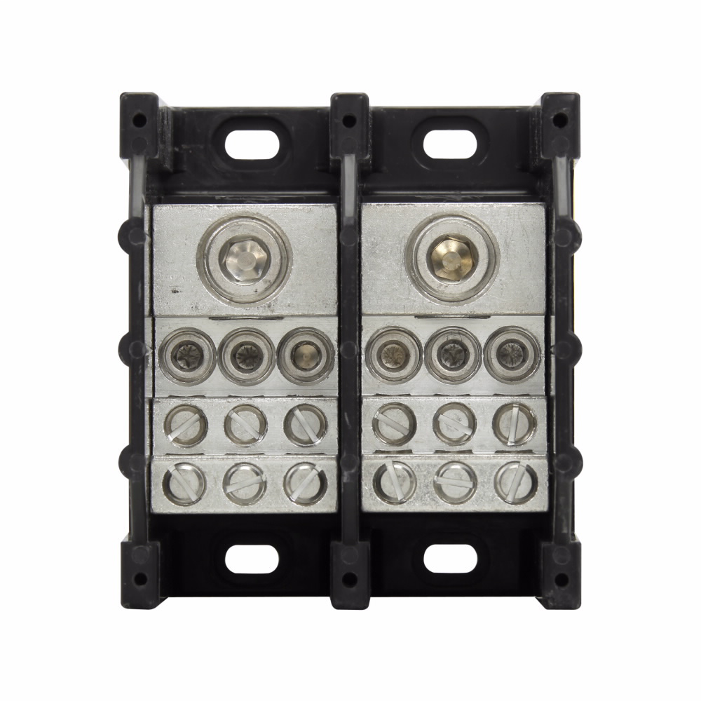 Product image for Bussmann Series 16371-2 2-Pole 6 AWG to 350 MCM Thermoplastic Power Terminal Block