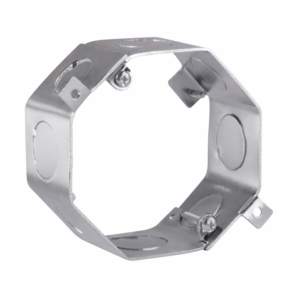 Product image for Crouse-Hinds TP628 4" Octagon Concrete Box, 3" Deep, 1/2" & 3/4" Single Row KOs, Steel