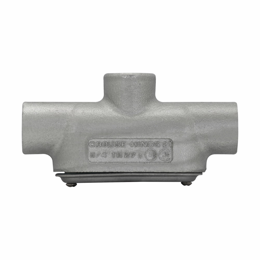 Product image for Crouse-Hinds Series TB27 CG 3/4 Inch Cast Iron Form7 Type TB Pre-Assembled Conduit Body and Cover with Gasket