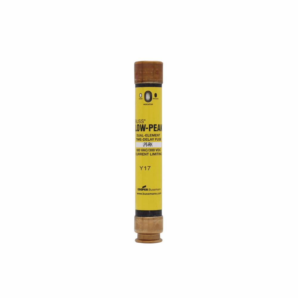 Bussmann Series LPS-RK-30SPI 30 Amp 600 VAC 300 VDC Class RK1 Dual Element Indicating Time Delay Fuse Bussmann Series LPS-RK-30SPI 30 Amp 600 VAC 300 VDC Class RK1 Dual Element Indicating Time Delay Fuse