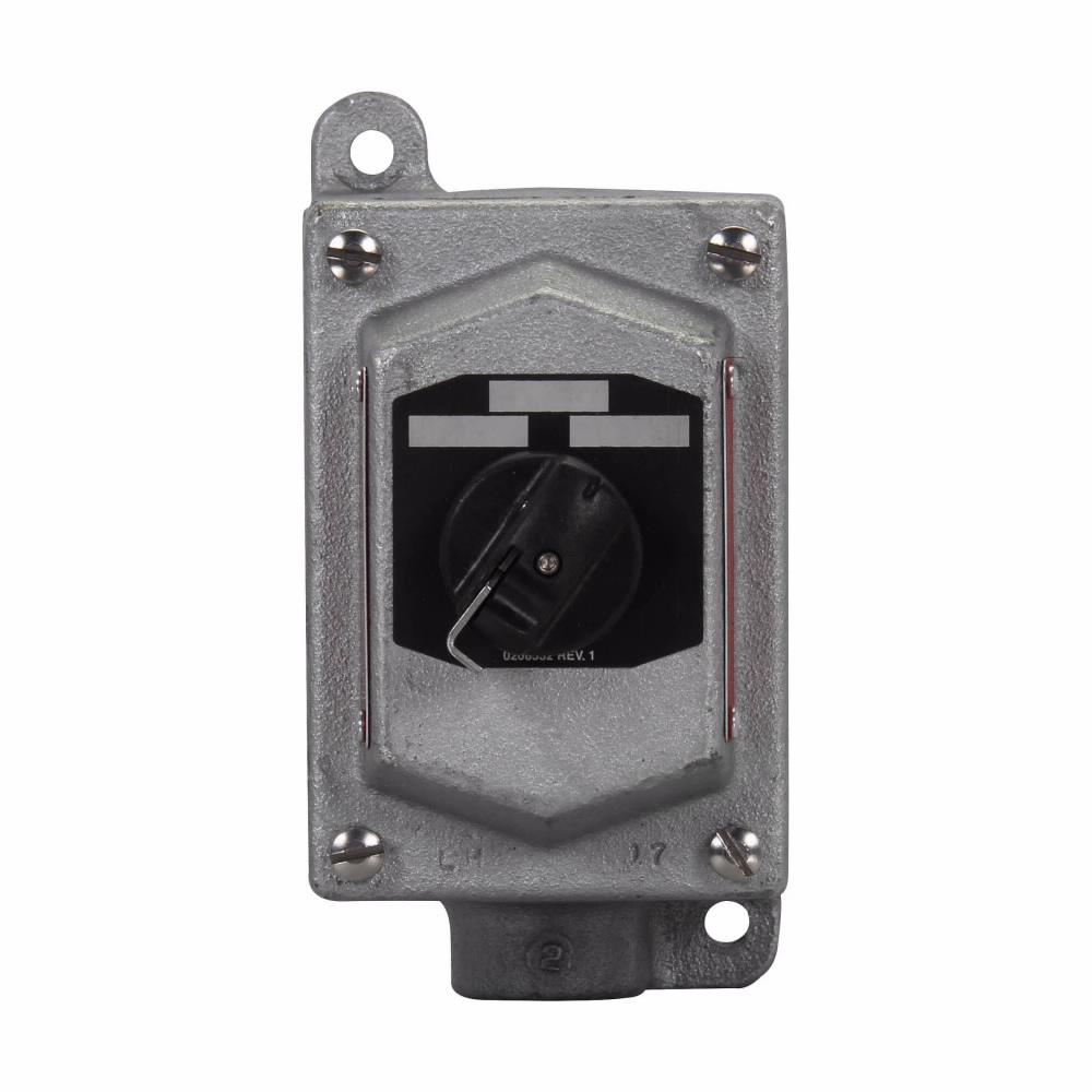Crouse-Hinds Series EFS21271 600 VAC 2-Position 2-Circuit Iron Alloy Dead End Selector Switch Control Station Crouse-Hinds Series EFS21271 600 VAC 2-Position 2-Circuit Iron Alloy Dead End Selector Switch Control Station