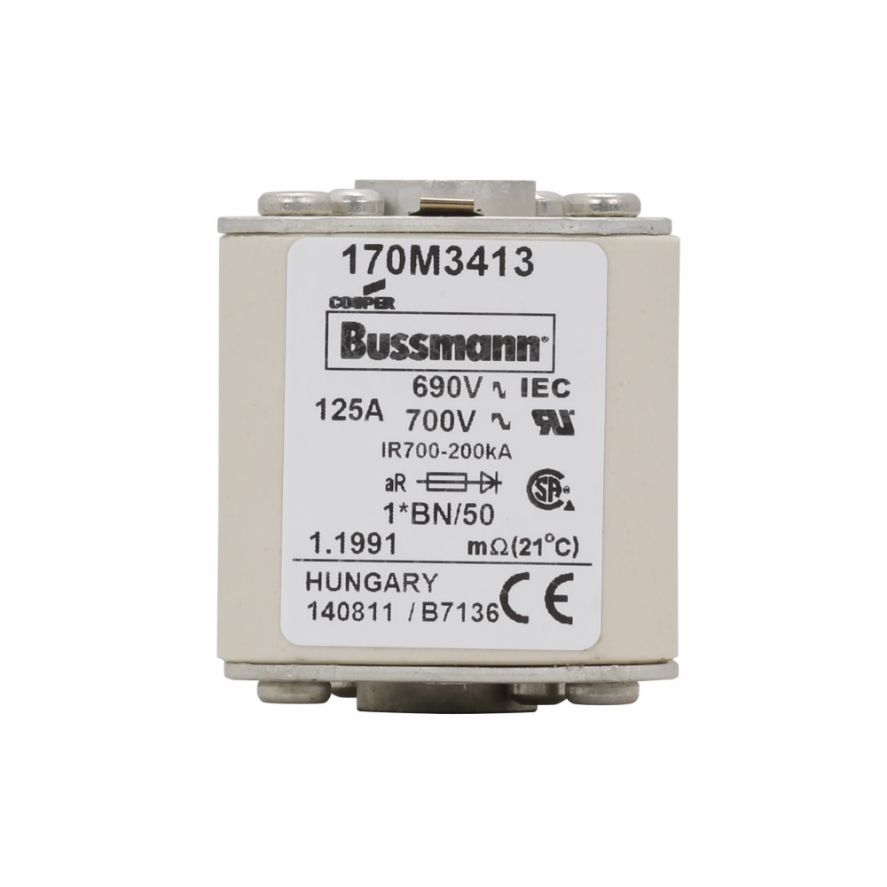 BUSS 170M3413 FUSE 125A 690V 1*BN/5 BUSS 170M3413 FUSE 125A 690V 1*BN/5