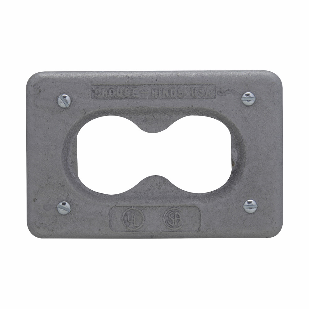 Crouse-Hinds Series DS23G 1-Gang Cast Iron Alloy Surface/Flush Mount Duplex Receptacle Cover Crouse-Hinds Series DS23G 1-Gang Cast Iron Alloy Surface/Flush Mount Duplex Receptacle Cover