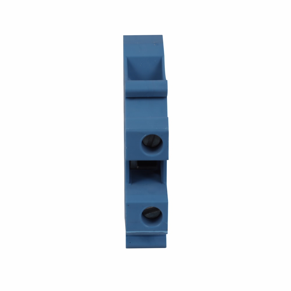 Product image for Cutler-Hammer XBUT10BU XB IEC terminal block, 10.2 mm Screw connection single level-through-feed, Blue, 12 AWG/2.5 mm2 maximum wire, IEC 800V, EN 700V, UL 600V, IEC #26-12 AWG, EN #26-12 AWG, UL #26-12