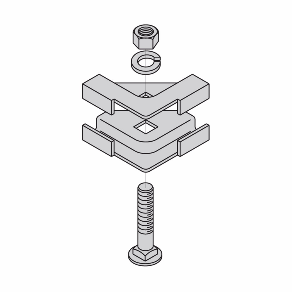 B-Line Series SB2101ABZ Black Zinc 90 Degree Junction Splice Clamp Kit B-Line Series SB2101ABZ Black Zinc 90 Degree Junction Splice Clamp Kit