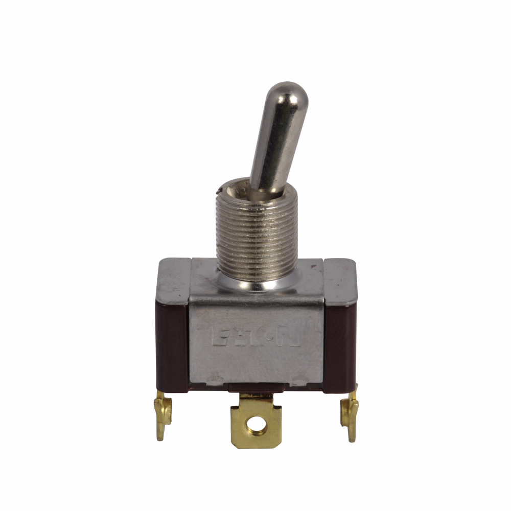 Product image for Cutler-Hammer XTD2D2A X Series Toggle Switch, Circuit position: ON-NONE-ON, Single-pole, Double-throw, 20A at 125 Vac, 10A at 277 Vac, 15A at 28 Vac, 3/4 hp at 125-250 Vac, Screw terminals