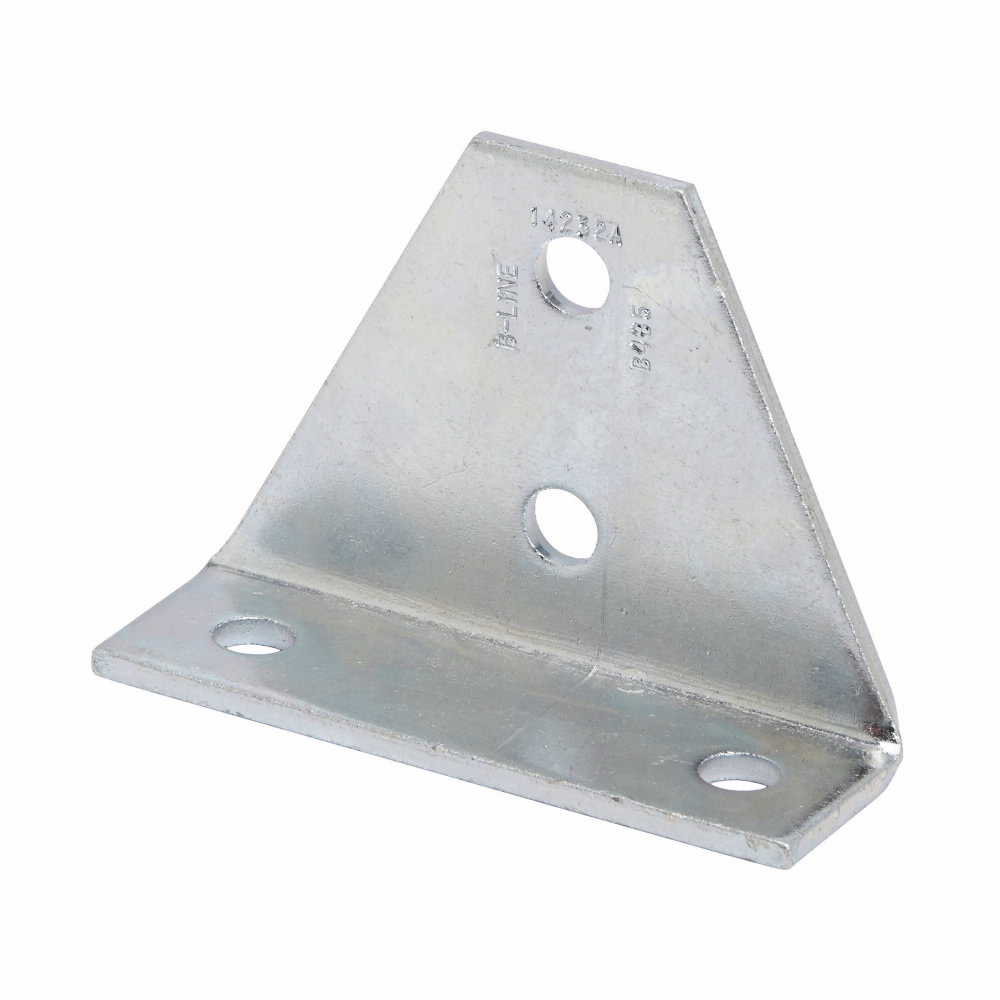 B-Line Series B485ZN 4-Hole Zinc Plated Gussetted Shelf Angle B-Line Series B485ZN 4-Hole Zinc Plated Gussetted Shelf Angle