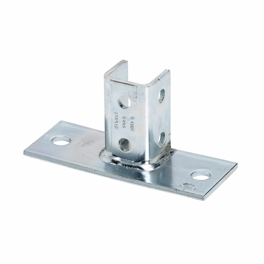 B-Line Series B280FLZN 8 x 3-1/8 x 3-1/2 Inch Zinc Plated Channel Post Base B-Line Series B280FLZN 8 x 3-1/8 x 3-1/2 Inch Zinc Plated Channel Post Base