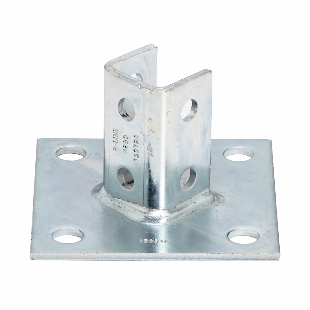 B-Line Series B280ZN 6 x 6 x 3-1/2 Inch Zinc Plated Channel Post Base B-Line Series B280ZN 6 x 6 x 3-1/2 Inch Zinc Plated Channel Post Base