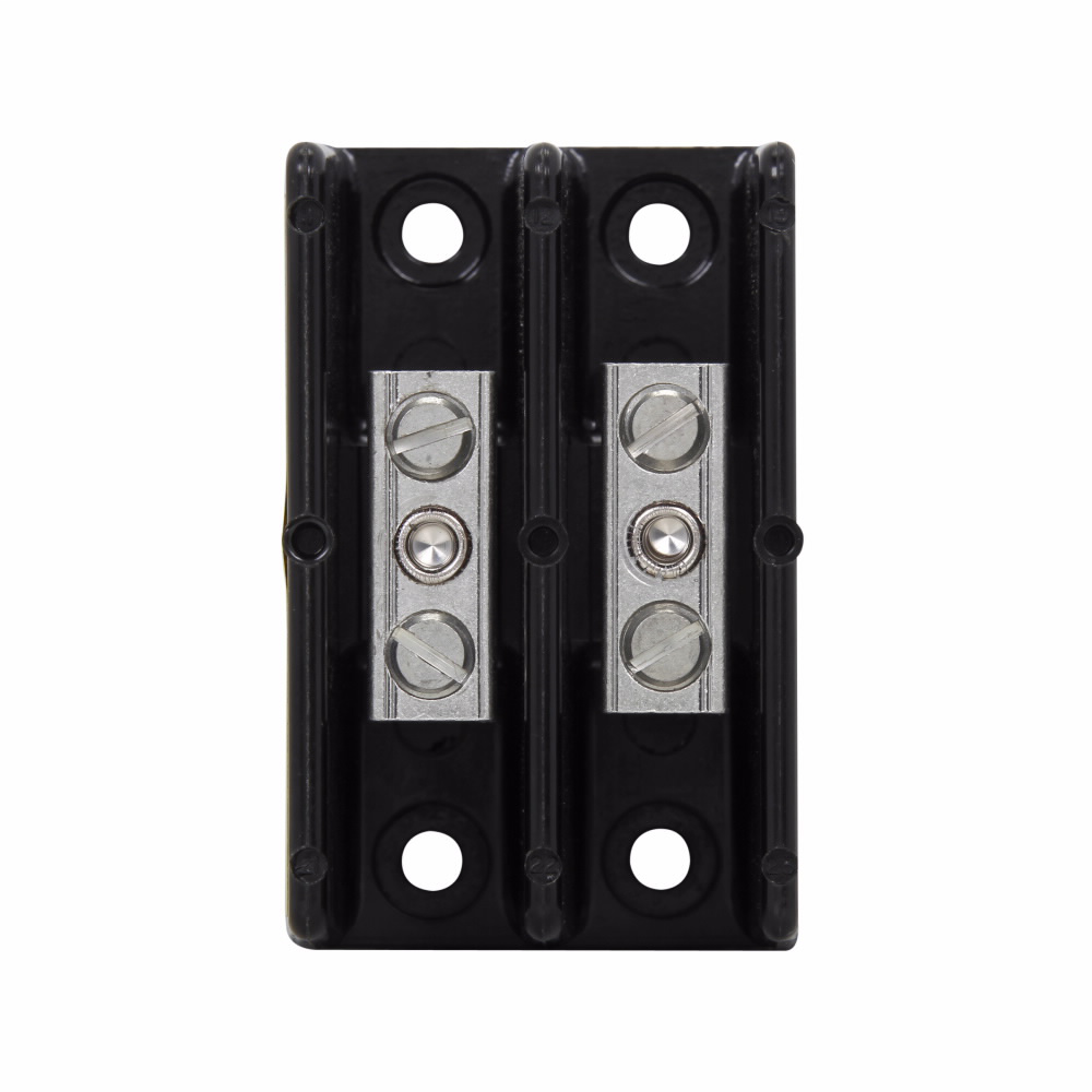 Product image for Bussmann Series 16200-2 2-Pole 14 to 2 AWG 600 VAC/VDC Power Splicer Terminal Block