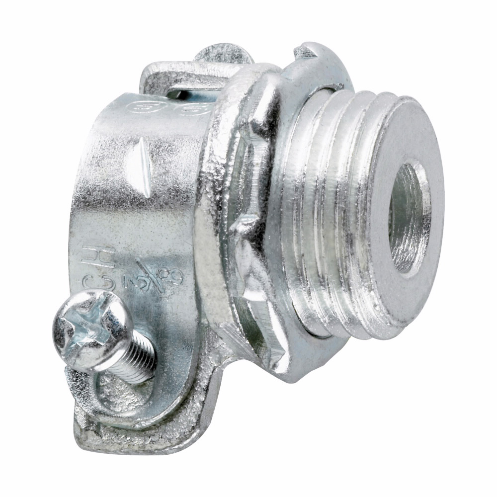 Crouse-Hinds Series 713 2 Inch Malleable Iron Non-Insulated Squeeze Type Straight FMC Connector Crouse-Hinds Series 713 2 Inch Malleable Iron Non-Insulated Squeeze Type Straight FMC Connector