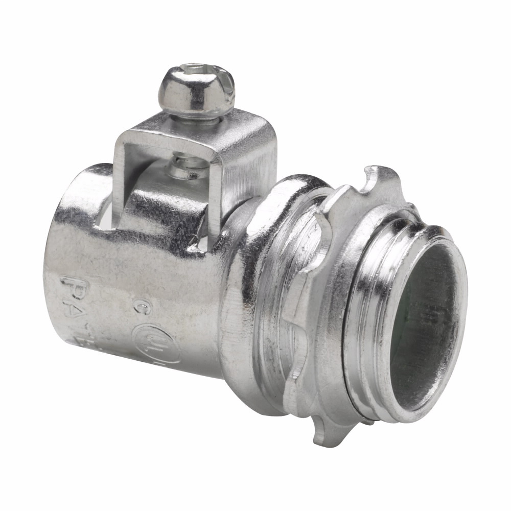 Crouse-Hinds Series ACB38 3/8 Inch Steel FMC Straight AC/MC Connector Crouse-Hinds Series ACB38 3/8 Inch Steel FMC Straight AC/MC Connector