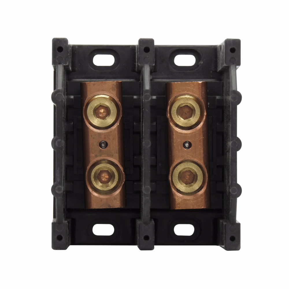 Product image for Bussmann Series 16301-2 2-Pole 6 AWG to 250 MCM Thermoplastic Power Terminal Block