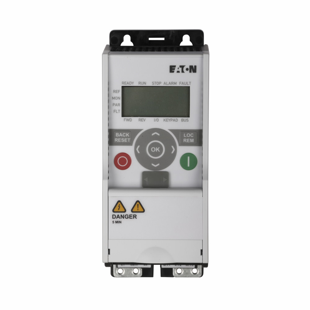 Product image for Cutler-Hammer MMX34AA1D3F0-0 M-Max Series Adjustable Frequency AC Drives Basic Controller, Full version, AA software design series, EMC filter, FS1 frame, 380-480V, 460V, IP20 enclosure rating, 0.5 hp,