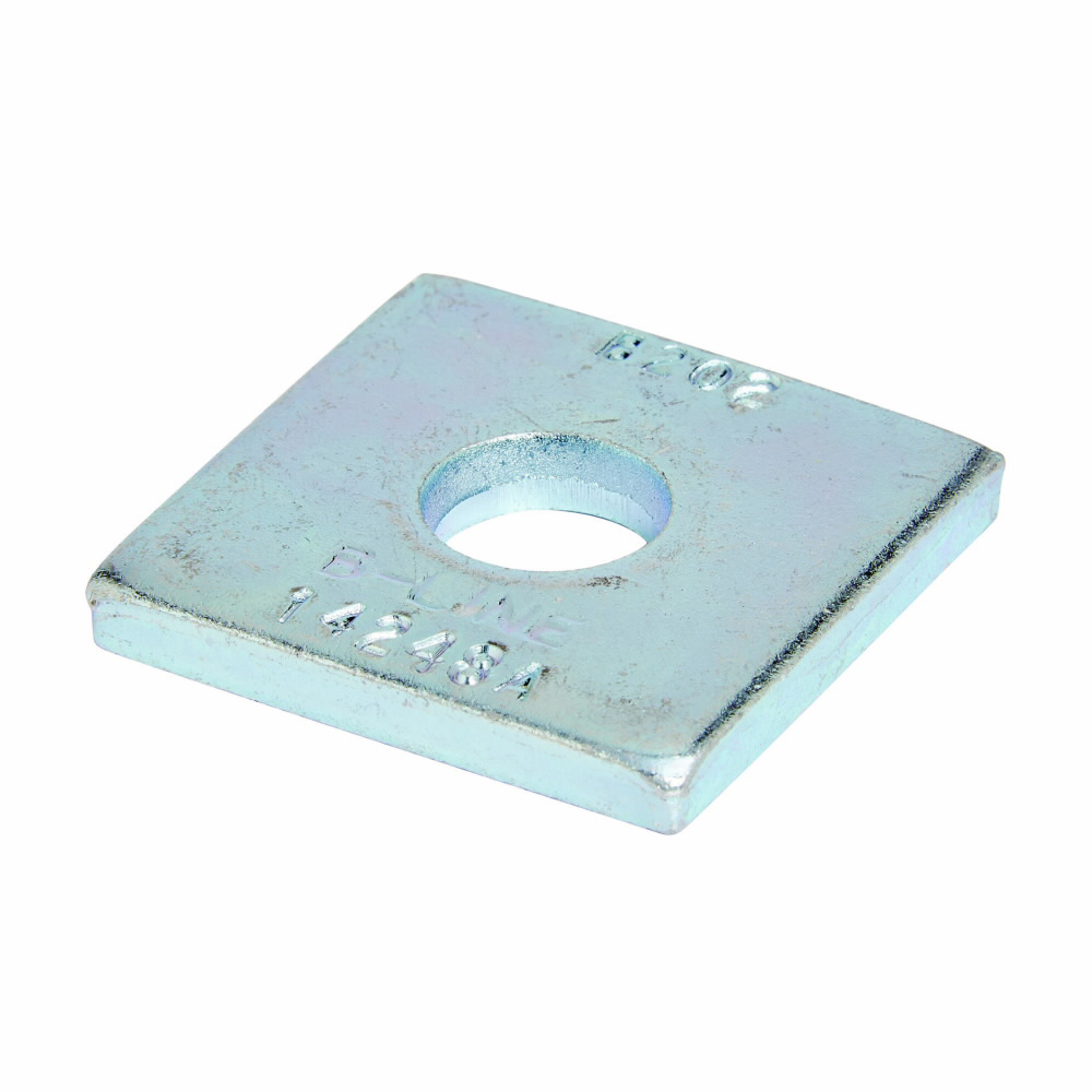 Eaton B-Line B202-1ZN 11/16 Inch Hole 5/8 Inch Bolt Zinc Plated Square Washer Eaton B-Line B202-1ZN 11/16 Inch Hole 5/8 Inch Bolt Zinc Plated Square Washer