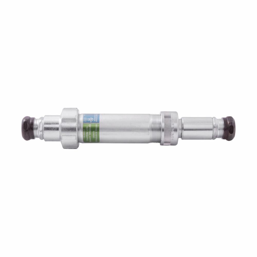 Crouse-Hinds Series XJG104 EMT 4 Inch Electrogalvanized Steel Internal Grounding EMT Expansion Joint Crouse-Hinds Series XJG104 EMT 4 Inch Electrogalvanized Steel Internal Grounding EMT Expansion Joint