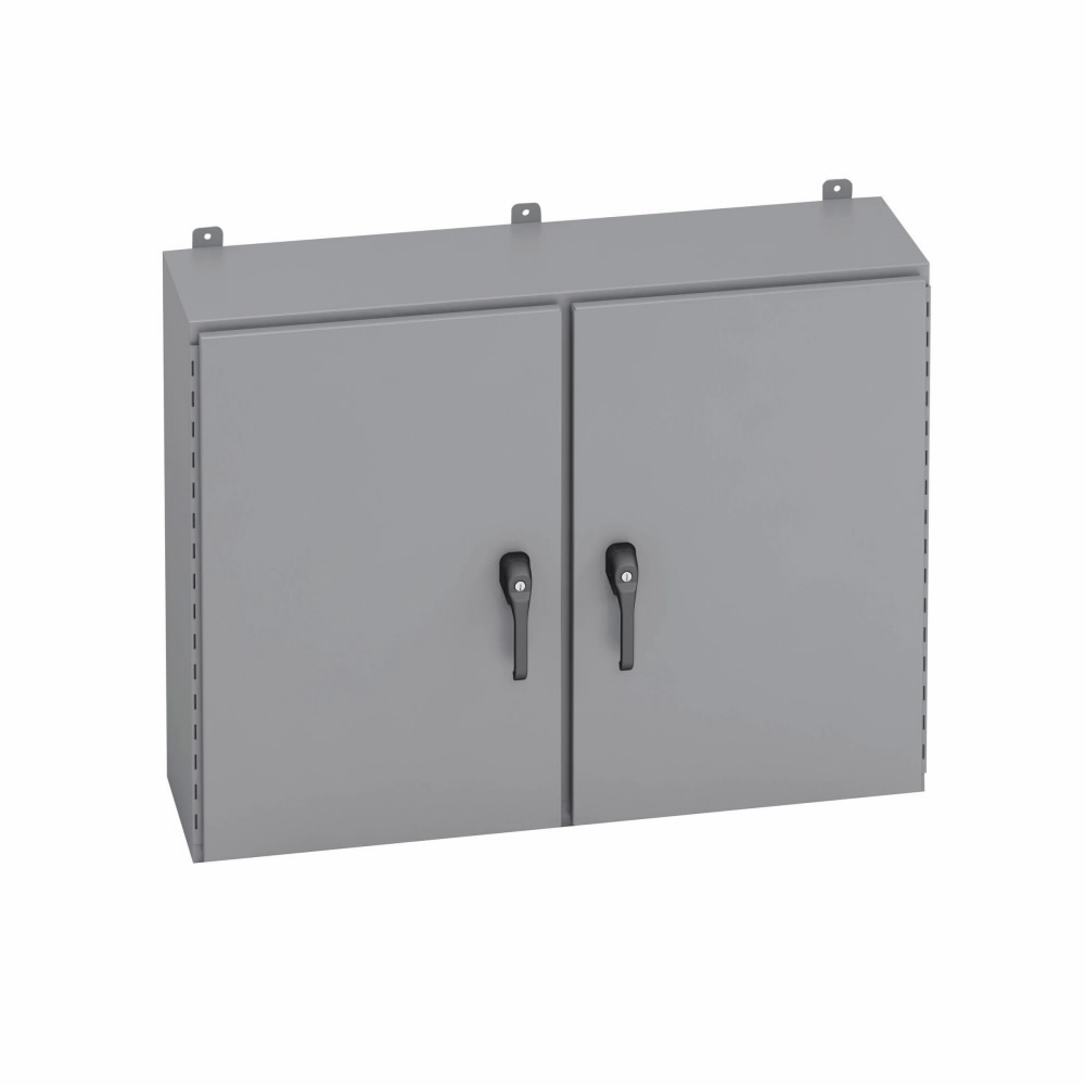 B-Line Series 364812-4D3PT 48 x 12 x 36 Inch 14 Gauge Gray Steel NEMA 4 2-Door Enclosure B-Line Series 364812-4D3PT 48 x 12 x 36 Inch 14 Gauge Gray Steel NEMA 4 2-Door Enclosure