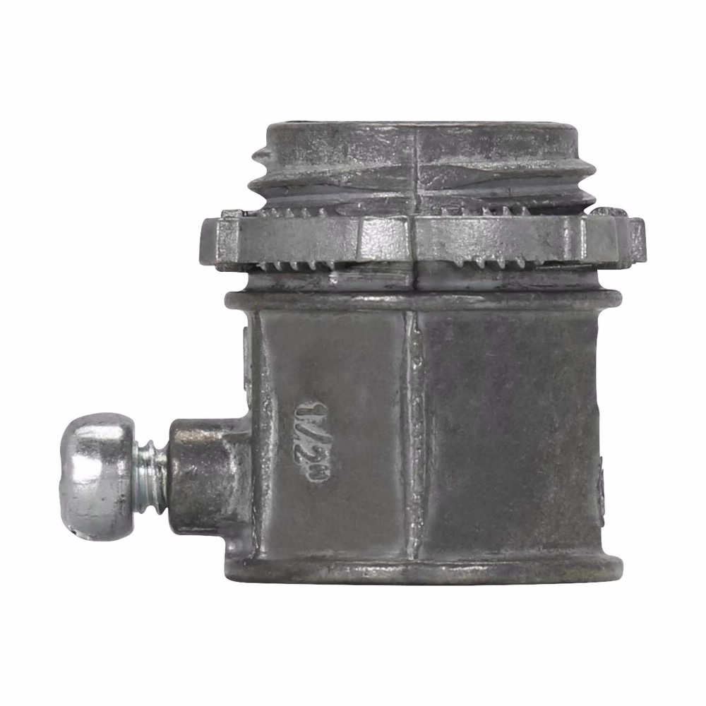 Crouse-Hinds Series 450DC 1/2 Inch Die-Cast Zinc Non-Insulated Set Screw Straight EMT Connector Crouse-Hinds Series 450DC 1/2 Inch Die-Cast Zinc Non-Insulated Set Screw Straight EMT Connector
