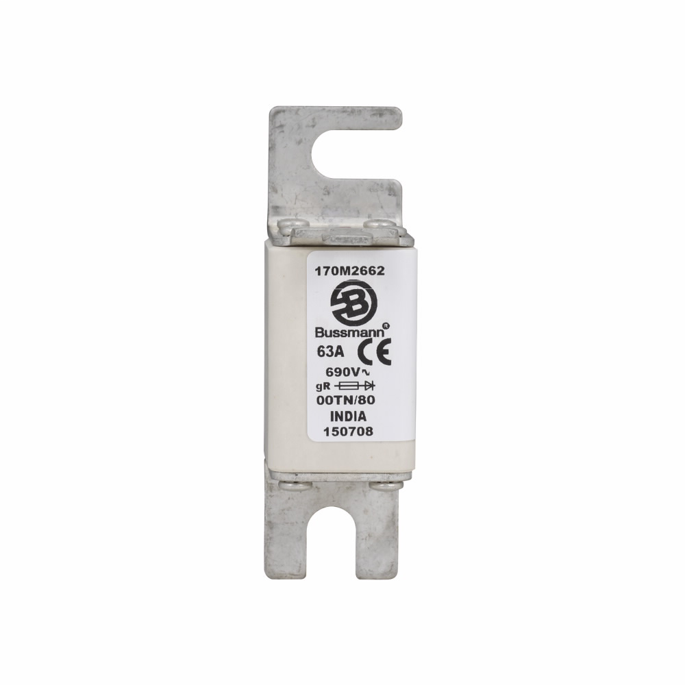 Product image for BUSS 170M2662 FUSE 63A 690V 00TN/80