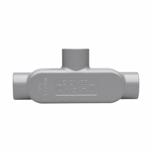 Eaton Crouse-Hinds series Condulet Series 5 conduit outlet body, Rigid/IMC, Copper-free aluminum, T shape, 1"