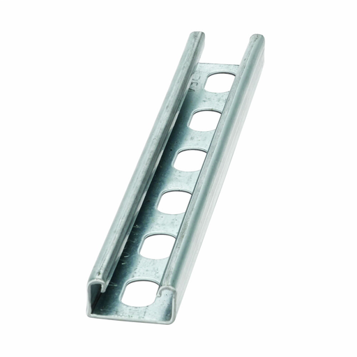 Eaton B-Line series strut channel, .81" channel height, 120" channel length, 1.62" channel width, Steel, 14 Gauge, SH hole pattern, B54 channel, Pre-galvanized