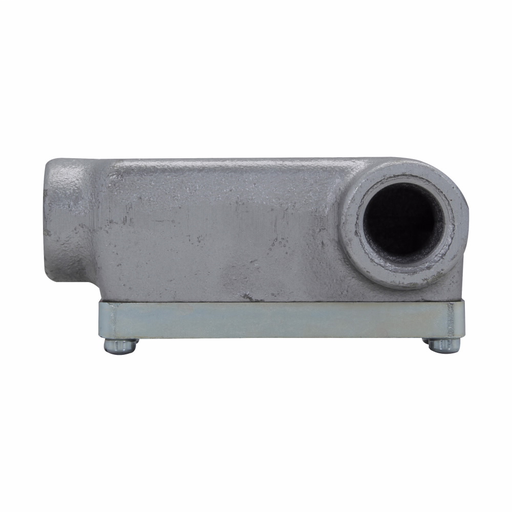 Eaton Crouse-Hinds series Condulet OE conduit outlet body with cover, Copper-free aluminum, LR shape, 1"