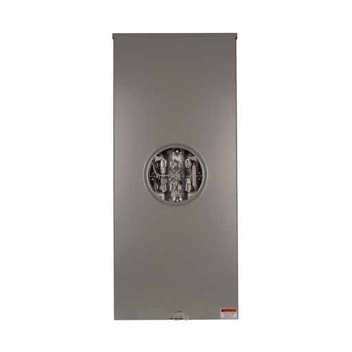 Product image for Cutler-Hammer UTH7300TFLCH meter socket, 1-pos commercial or resi service, 320A, Over, Large hub open, 3/8 inch stud, 7-jaw, 3-ph, 3/8 inch stud, Lever bypass, Gnd conn (#14-#2 Cu), Triplex, four-wire,