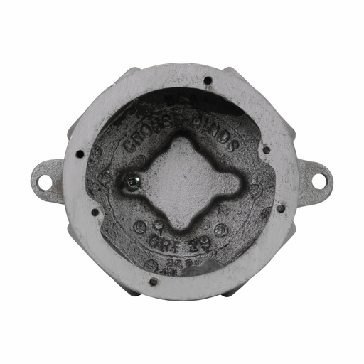 Product image for Crouse-Hinds GRF29 4" Round Outlet Box, Iron Alloy, 1-15/16" Deep, Untapped Surface
