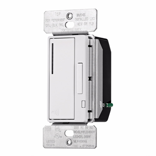 Eaton Z-Wave plus dimmer switch, White, Single pole, 120 Vac, 300W Dimmable LED/CFL, 600W Incandescent, Halogen, Magnetic Low Voltage, Electronic Low Voltage, Dimmer switch, Multi-location, 32°F to 104°F (0°C to 40°C) 757242