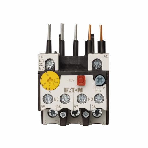 Product image for Cutler-Hammer XTOB010BC1 XT IEC bimetallic overload relay, 6-10A overload range, 45 mm Frame size, 1NO-1NC contact configuration, Direct to contactor mounting, used with 7-15A contactor, 10A trip type