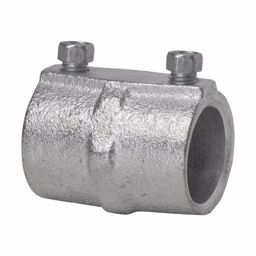 Eaton Crouse-Hinds series rigid/IMC set screw type coupling, Rigid/IMC, Malleable iron, Four tightening screws, 2"