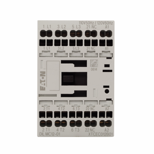Product image for Cutler-Hammer XTCEC015B01TD XT IEC contactor, 15A, 24 Vdc, 1NC, 15A, Frame B, 45 mm, 1, 2, 3/ 5, 5, 10, 10 hp (1/3PH @115, 200, 230/200, 230, 460, 575 V), DILMC15-01, Three-pole, Non-reversing, , Spring