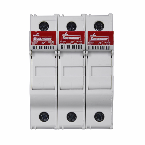 Eaton Bussmann series low voltage cylindrical fuse holder, 32A, fuse accessory, DIN rail - CHM3DNS