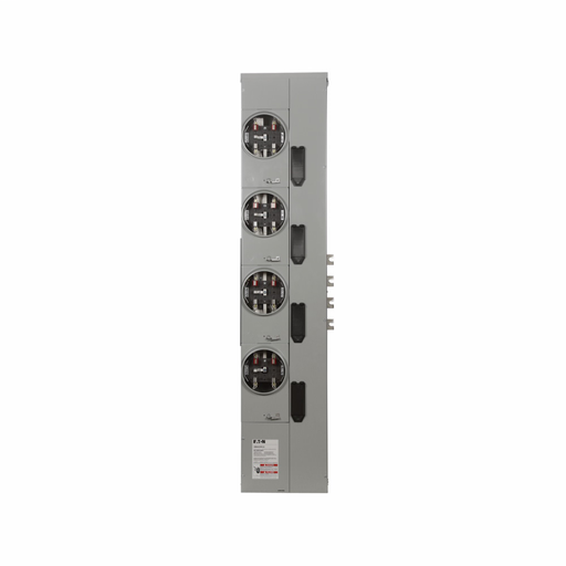 Eaton 3MM residential meter stack, Multiple meter, 200A, Al, Bus:800A, Horn bypass, Outdoor, Depends on selected MCB, 5-jaw, Sockets:4, 3-ph in, 1-ph out, A-B, CCV2_X, CCVH2_X, CVS2_XMM, CV2_XMM, CVH2_XMM, Ringless, Socket:200A, 120/208Vac
