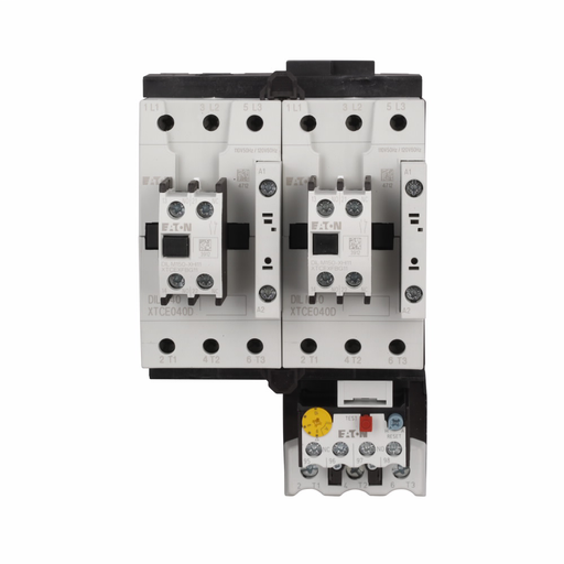 Product image for Cutler-Hammer XTAR065D11B5E100 XT IEC electronic motor starter,Full voltage reversing IEC starter,65 A,Top-mounted,220 V 50 Hz, 240 V 60 Hz,1NO-1NC,D frame,55 mm,20-100 A XTOE,Screw terminals