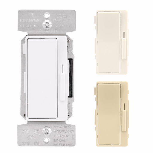 Mayer-DDS-Eaton toggle dimmer, Univ. toggle dimmer w/ preset White/Ivory/Light Almond, Bo-1
