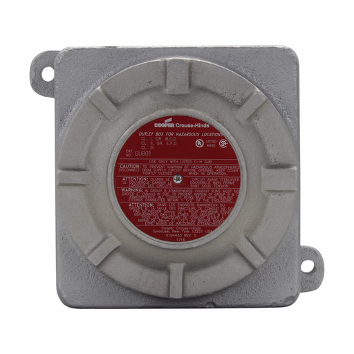 Eaton Crouse-Hinds series GUB cover gasket, Used with GUB03, GUB04 series junction boxes