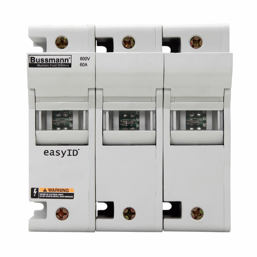 Eaton Bussmann series CH modular fuse holder, 600 Vac, 600 Vdc, 60A, Three-pole, Neon lamp