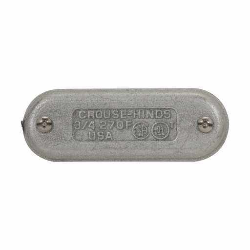Eaton Crouse-Hinds series Condulet Form 7 wedge nut cover, Feraloy iron alloy, 2"