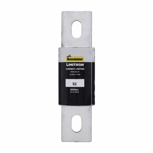 Eaton Bussmann Series KLU Fuse, Current-limiting, Time Delay, 600V, 800A, 200 kAIC at 600 Vac, Class L, Bolted blade end X bolted blade end, Bolt, 2.5, Inch, Carton: 1, Non Indicating, 5 S at 500%