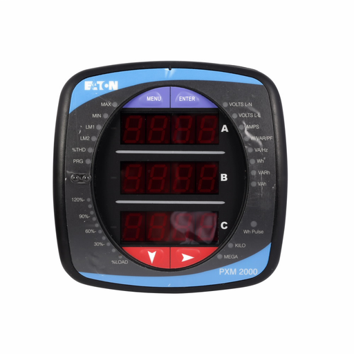 Product image for Cutler-Hammer PXM2270MA65105 Power quality plus meter, 768 MB, Integral display, 60 Hz , 5A secondary, 90-265 Vac/dc, Gateway card
